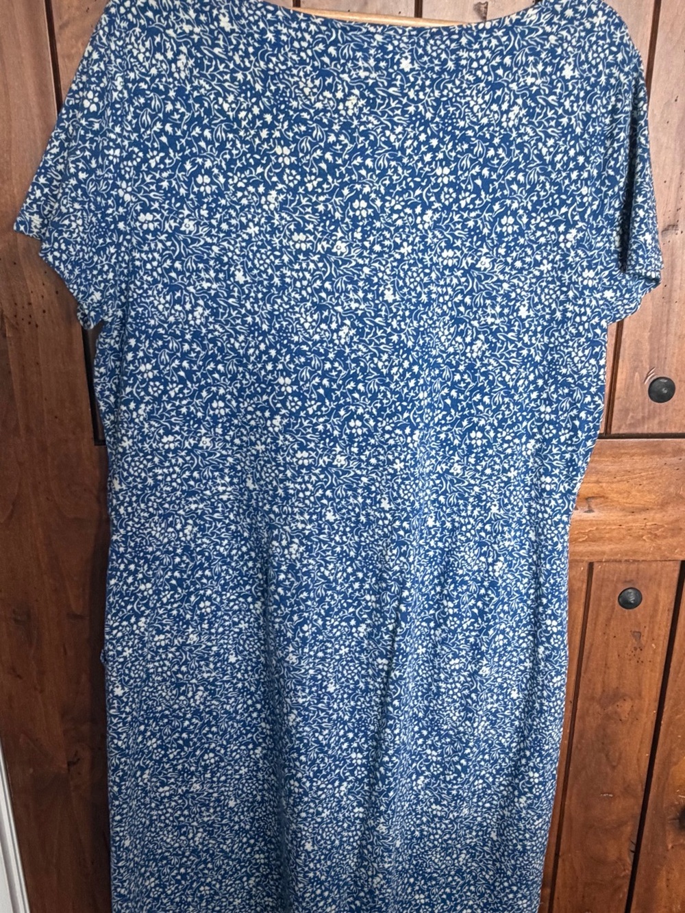 Boden Blue and White Floral Midi Dress